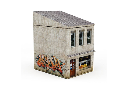 南方小镇建筑模型3d模型