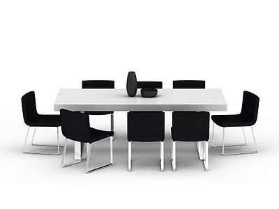 3d小型会议室桌椅免费模型