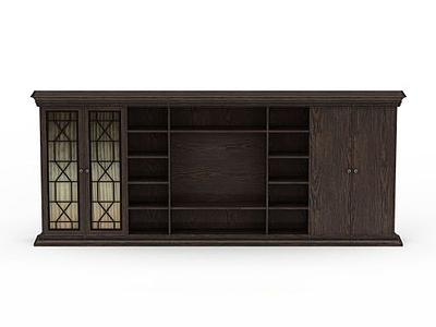 中式精品实木柜子模型3d模型