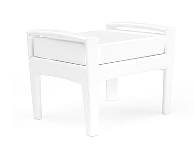 白色凳子模型3d模型