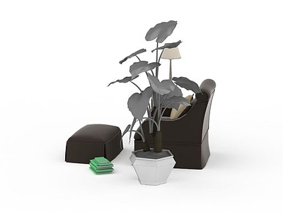 客厅休闲沙发椅模型3d模型