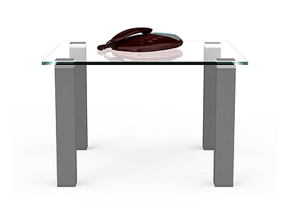 3d简易办公桌模型