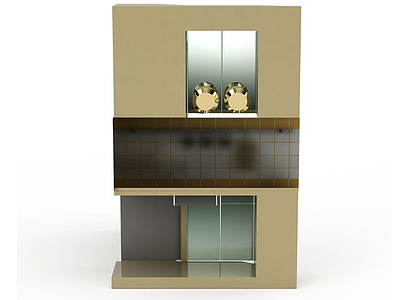 3d厨房柜子模型