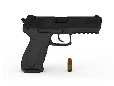 军事手枪模型3d模型
