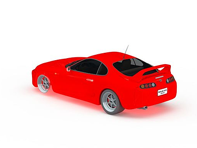 3d红色轿车模型