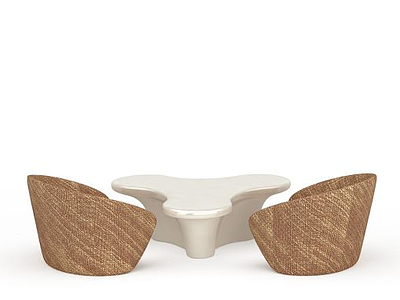 创意休闲桌椅组合模型3d模型