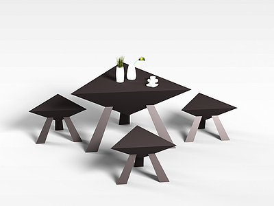 创意桌椅组合模型
