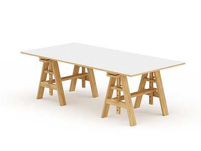 木制桌子模型3d模型