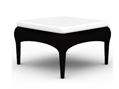 黑白拼色凳子模型3d模型