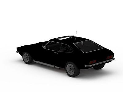 黑色普桑车模型3d模型