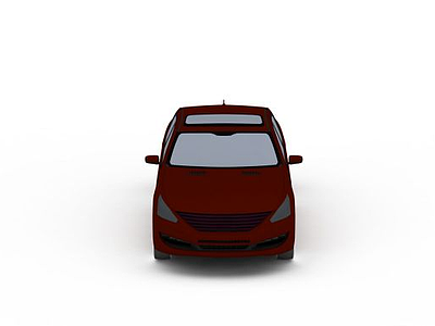 红色小汽车模型3d模型