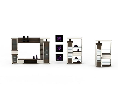 室内家具柜子置物架模型3d模型