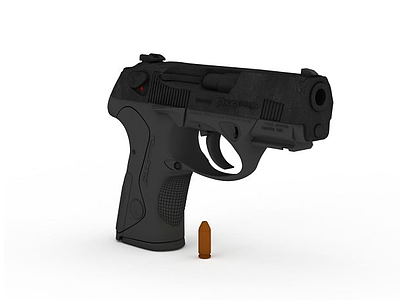 3d金属手枪模型