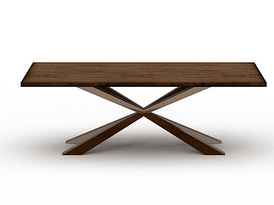 创意实木桌子模型3d模型