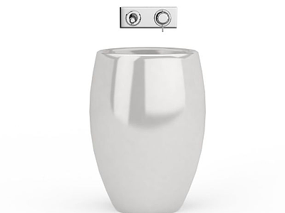3d白色陶瓷洗手池模型