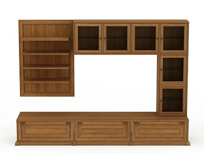 客厅柜子模型3d模型