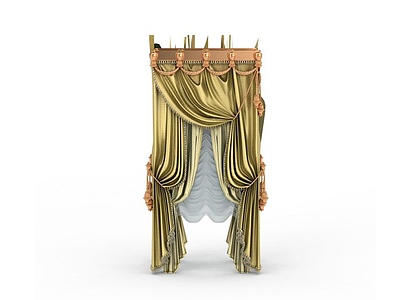 皇室窗帘模型3d模型