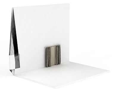 室内双层窗帘模型3d模型