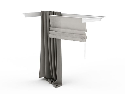 会议室遮光窗帘模型3d模型