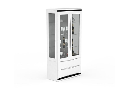 双开门餐边柜模型3d模型