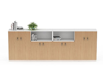 3d现代风格办公室柜子模型