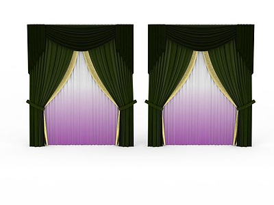 卧室窗帘模型