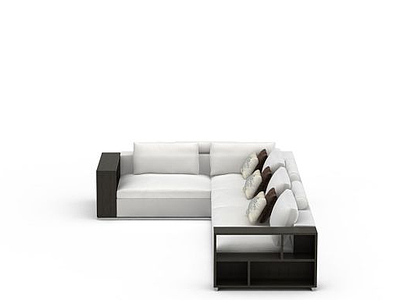 转角双人沙发模型3d模型