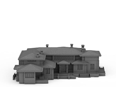 3d<font class='myIsRed'>郊外房屋</font>模型
