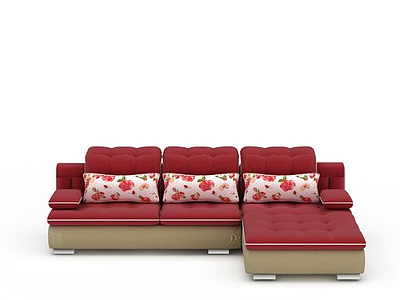 客厅转角双人沙发模型3d模型