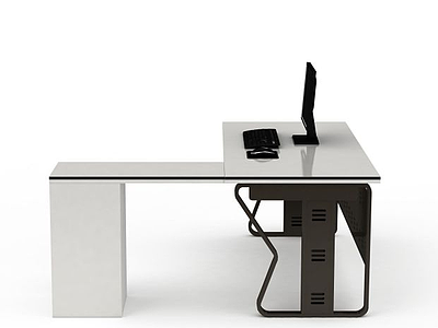 3d简易办公桌子免费模型