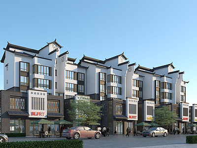 新中式商业住宅3d模型