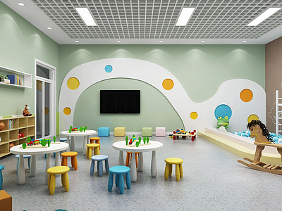 幼儿园教室3d模型