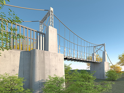 吊桥模型3d模型