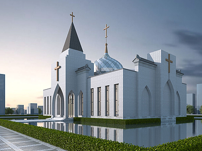 基督教堂模型3d模型