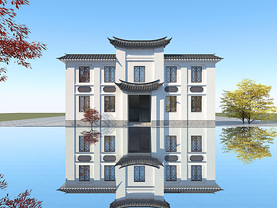 中式建筑3d模型