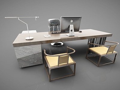 办公桌椅3d模型