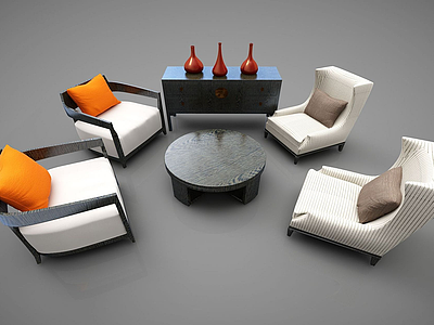 休闲沙发3d模型
