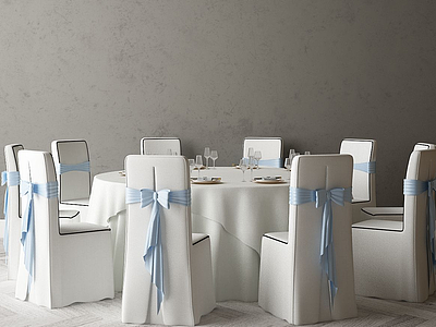 宴会厅桌椅模型3d模型