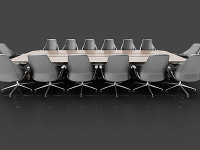 现代办公会议桌模型3d模型