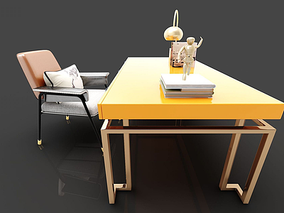 家庭书房办公桌模型3d模型