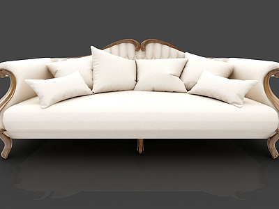 3d欧式双人沙发模型
