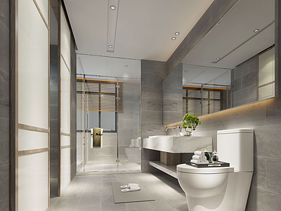 3d现代风格卫浴空间模型