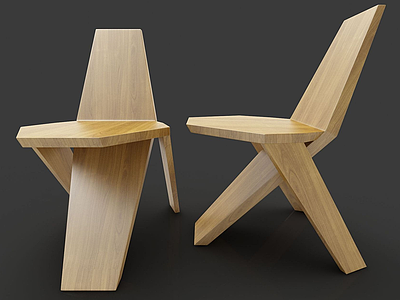 艺术装饰椅3d模型