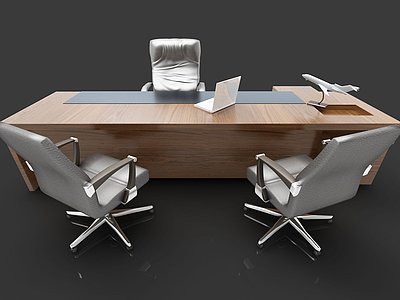 现代风格办公桌椅3d模型
