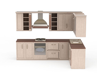 3d厨房橱柜模型