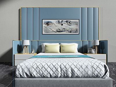 现代卧室床模型3d模型