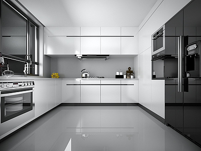 现代风格厨房模型3d模型