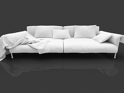 双人休闲沙发3d模型