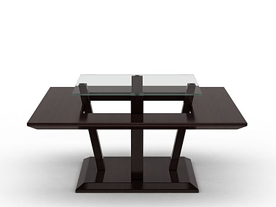 玻璃桌几模型3d模型