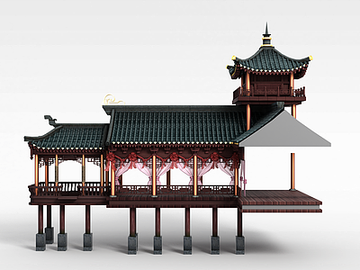 游戏宫殿建筑模型3d模型